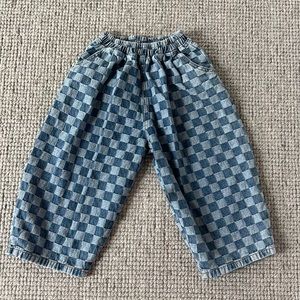 Pepper Kids (Kumasi kids) baggy checkered denim jeans